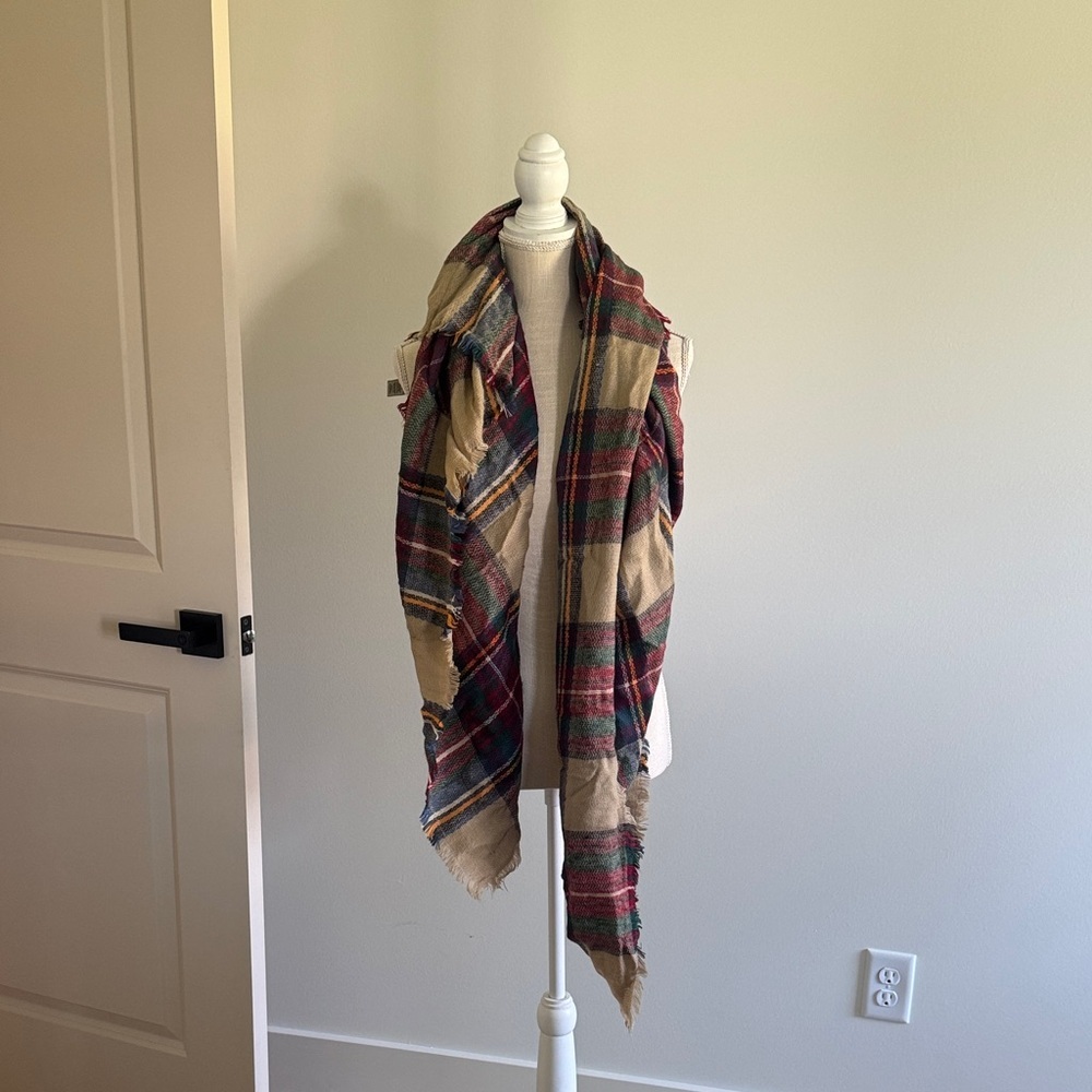 Plaid Blanket Scarf